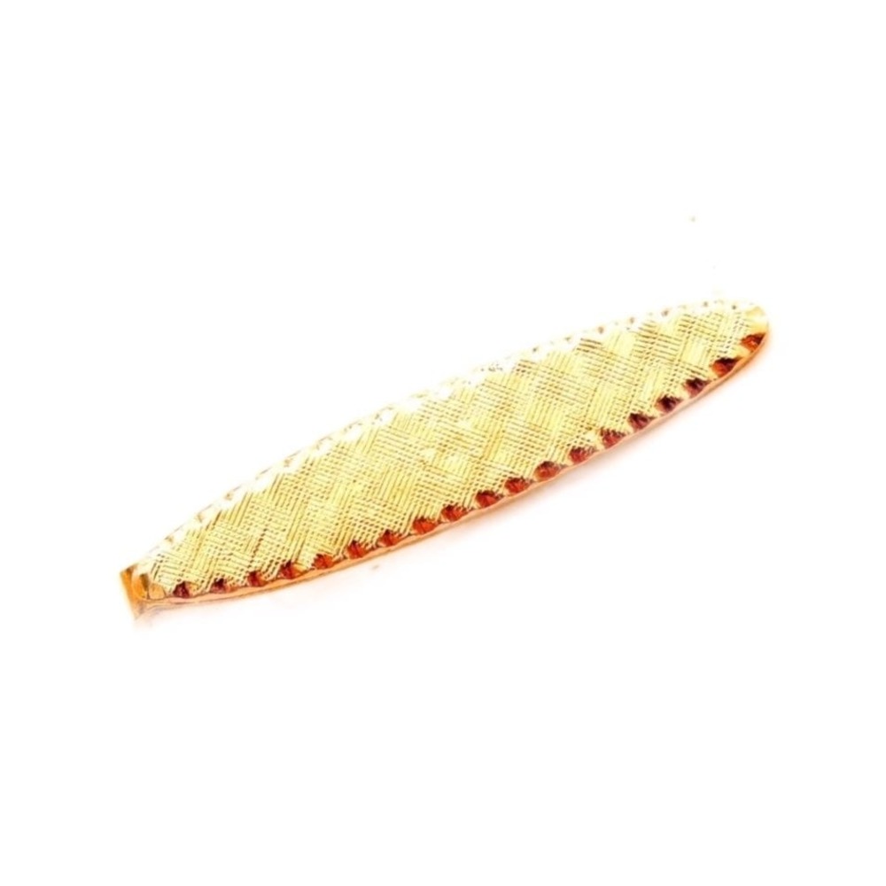 Vintage Oval Design Small Gold Toned Tie Clip Clasp